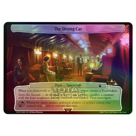 Magic The Gathering - Universes Beyond - Doctor Who - The Dining Car (Planar Card) - 0578 (Foil)
