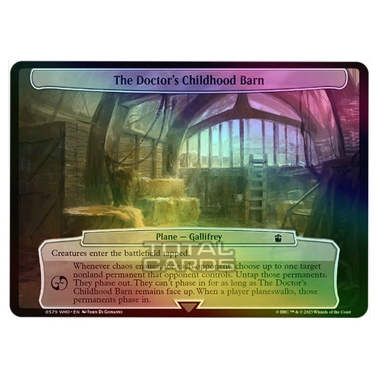 Magic The Gathering - Universes Beyond - Doctor Who - The Doctor's Childhood Barn (Planar Card) - 0579 (Foil)