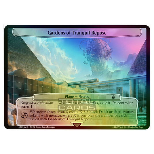 Magic The Gathering - Universes Beyond - Doctor Who - Gardens of Tranquil Repose (Planar Card) - 0583 (Foil)