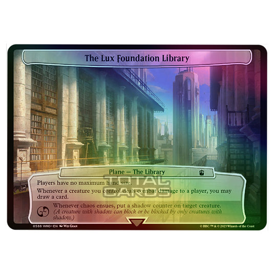 Magic The Gathering - Universes Beyond - Doctor Who - The Lux Foundation Library (Planar Card) - 0588 (Foil)