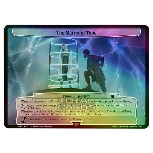 Magic The Gathering - Universes Beyond - Doctor Who - The Matrix of Time (Planar Card) - 0589 (Foil)