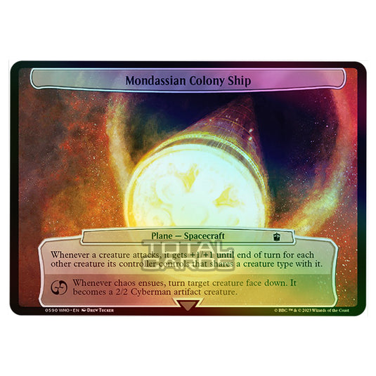 Magic The Gathering - Universes Beyond - Doctor Who - Mondassian Colony Ship (Planar Card) - 0590 (Foil)