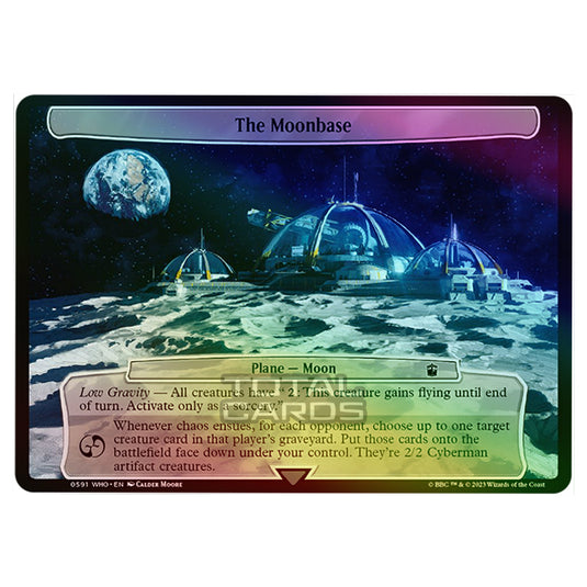 Magic The Gathering - Universes Beyond - Doctor Who - The Moonbase (Planar Card) - 0591 (Foil)