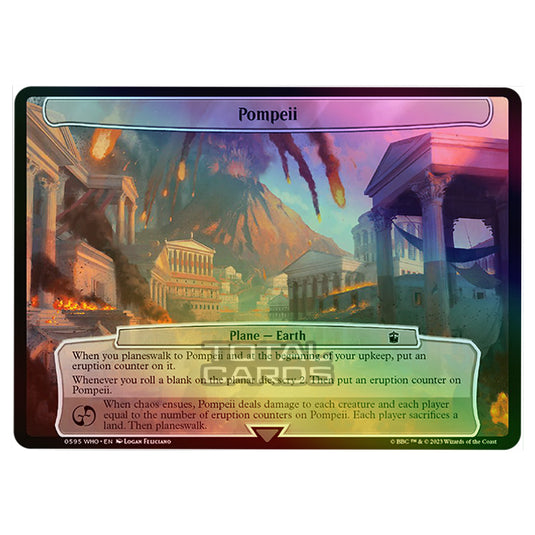 Magic The Gathering - Universes Beyond - Doctor Who - Pompeii (Planar Card) - 0595 (Foil)