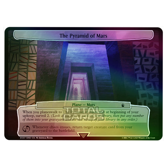 Magic The Gathering - Universes Beyond - Doctor Who - The Pyramid of Mars (Planar Card) - 0597 (Foil)