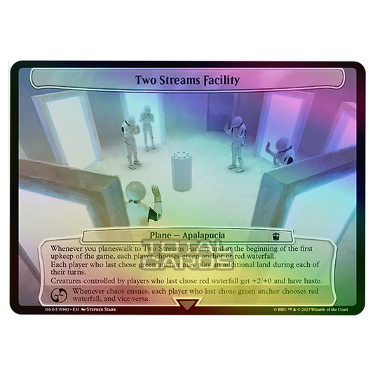 Magic The Gathering - Universes Beyond - Doctor Who - Two Streams Facility (Planar Card) - 0603 (Foil)