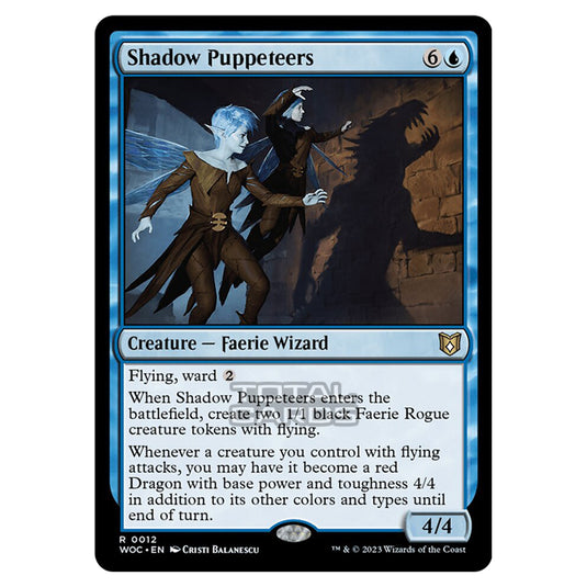 Magic The Gathering - Wilds of Eldraine - Commander - Shadow Puppeteers - 0012