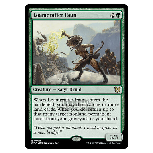 Magic The Gathering - Wilds of Eldraine - Commander - Loamcrafter Faun - 0019