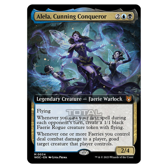 Magic The Gathering - Wilds of Eldraine - Commander - Alela, Cunning Conqueror (Extended Art) - 0034