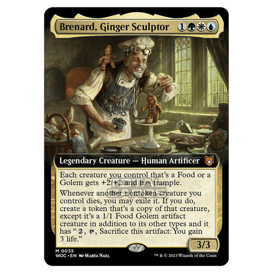 Magic The Gathering - Wilds of Eldraine - Commander - Brenard, Ginger Sculptor (Extended Art) - 0035