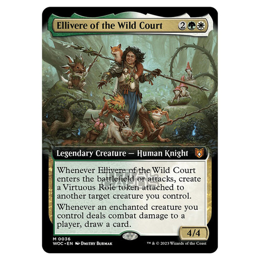 Magic The Gathering - Wilds of Eldraine - Commander - Ellivere of the Wild Court (Extended Art) - 0036