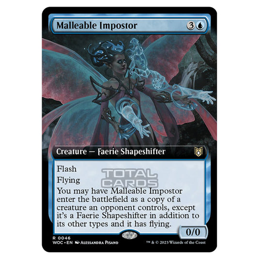 Magic The Gathering - Wilds of Eldraine - Commander - Malleable Impostor (Extended Art) - 0046