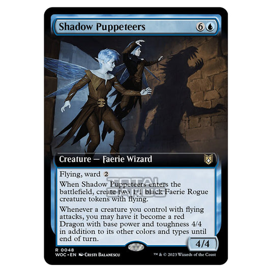 Magic The Gathering - Wilds of Eldraine - Commander - Shadow Puppeteers (Extended Art) - 0048