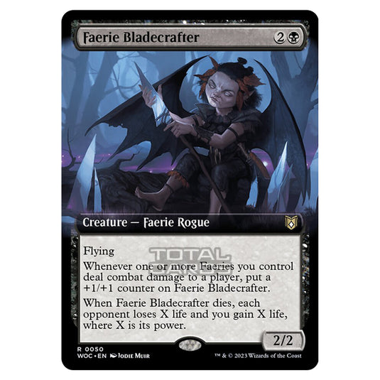 Magic The Gathering - Wilds of Eldraine - Commander - Faerie Bladecrafter (Extended Art) - 0050