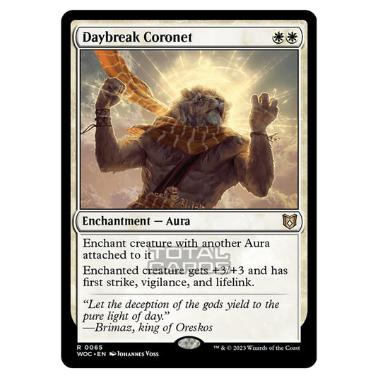 Magic The Gathering - Wilds of Eldraine - Commander - Daybreak Coronet - 0065