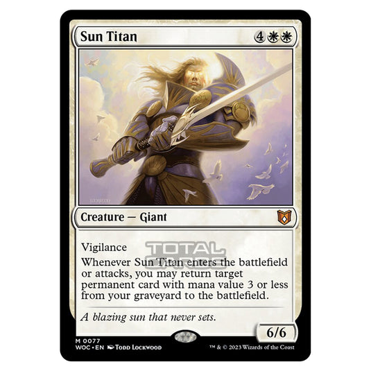 Magic The Gathering - Wilds of Eldraine - Commander - Sun Titan - 0077
