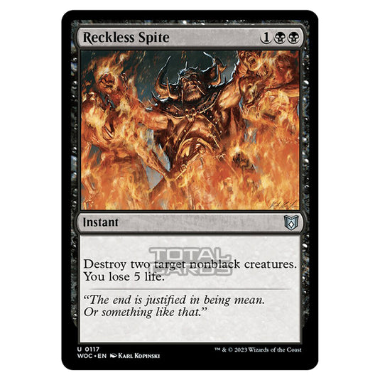 Magic The Gathering - Wilds of Eldraine - Commander - Reckless Spite - 0117