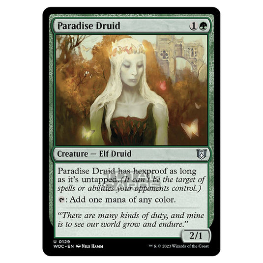 Magic The Gathering - Wilds of Eldraine - Commander - Paradise Druid - 0129