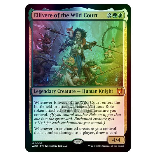 Magic The Gathering - Wilds of Eldraine - Commander - Ellivere of the Wild Court - 0002 (Foil)