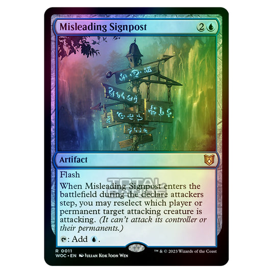 Magic The Gathering - Wilds of Eldraine - Commander - Misleading Signpost - 0011 (Foil)