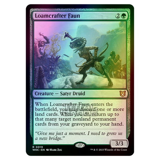 Magic The Gathering - Wilds of Eldraine - Commander - Loamcrafter Faun - 0019 (Foil)