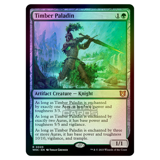 Magic The Gathering - Wilds of Eldraine - Commander - Timber Paladin - 0020 (Foil)