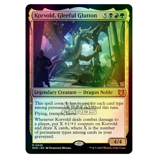 Magic The Gathering - Wilds of Eldraine - Commander - Korvold, Gleeful Glutton - 0026 (Foil)