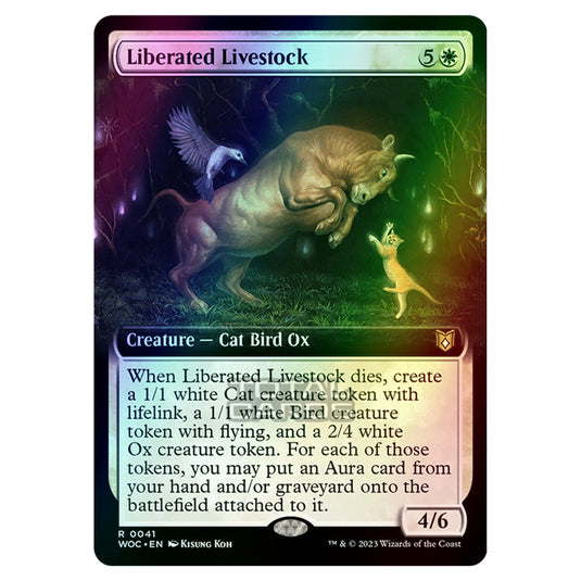 Magic The Gathering - Wilds of Eldraine - Commander - Liberated Livestock (Extended Art) - 0041 (Foil)