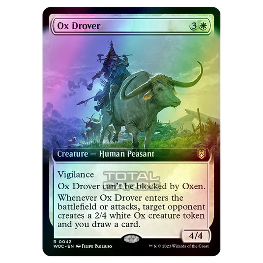 Magic The Gathering - Wilds of Eldraine - Commander - Ox Drover (Extended Art) - 0042 (Foil)