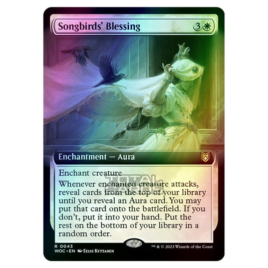 Magic The Gathering - Wilds of Eldraine - Commander - Songbirds' Blessing (Extended Art) - 0043 (Foil)