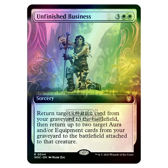 Magic The Gathering - Wilds of Eldraine - Commander - Unfinished Business (Extended Art) - 0044 (Foil)