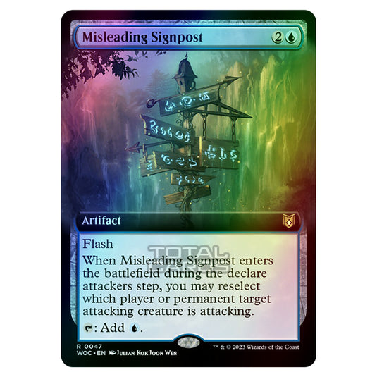 Magic The Gathering - Wilds of Eldraine - Commander - Misleading Signpost (Extended Art) - 0047 (Foil)