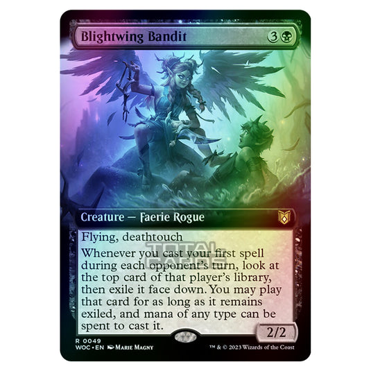 Magic The Gathering - Wilds of Eldraine - Commander - Blightwing Bandit (Extended Art) - 0049 (Foil)