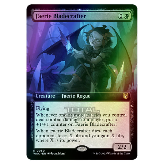 Magic The Gathering - Wilds of Eldraine - Commander - Faerie Bladecrafter (Extended Art) - 0050 (Foil)