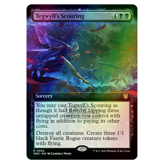 Magic The Gathering - Wilds of Eldraine - Commander - Tegwyll's Scouring (Extended Art) - 0052 (Foil)