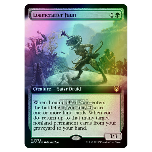 Magic The Gathering - Wilds of Eldraine - Commander - Loamcrafter Faun (Extended Art) - 0055 (Foil)