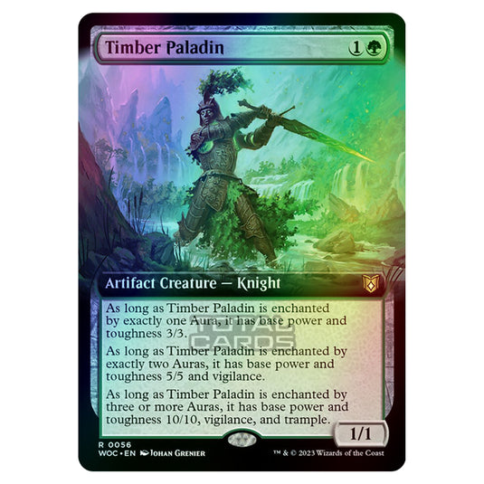 Magic The Gathering - Wilds of Eldraine - Commander - Timber Paladin (Extended Art) - 0056 (Foil)