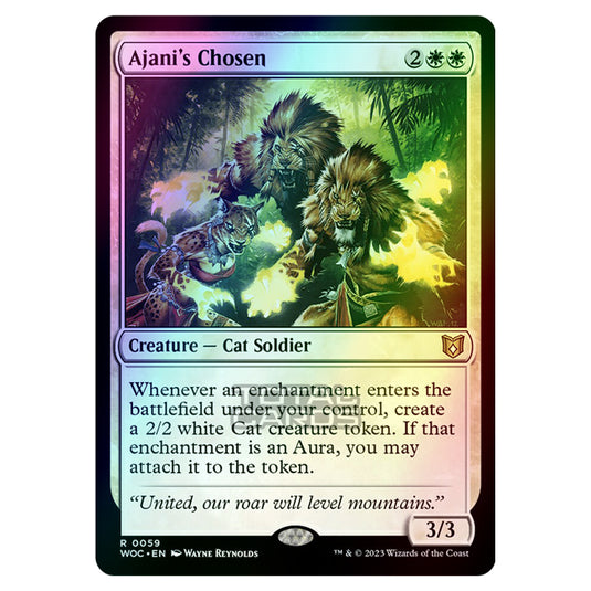 Magic The Gathering - Wilds of Eldraine - Commander - Ajani's Chosen - 0059 (Foil)