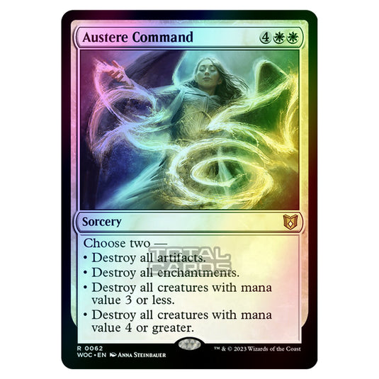 Magic The Gathering - Wilds of Eldraine - Commander - Austere Command - 0062 (Foil)