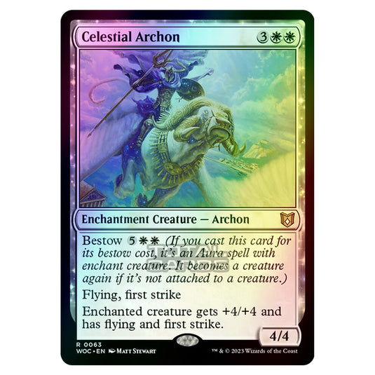 Magic The Gathering - Wilds of Eldraine - Commander - Celestial Archon - 0063 (Foil)
