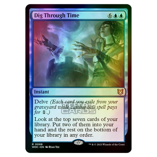 Magic The Gathering - Wilds of Eldraine - Commander - Dig Through Time - 0088 (Foil)