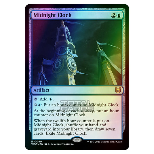 Magic The Gathering - Wilds of Eldraine - Commander - Midnight Clock - 0099 (Foil)