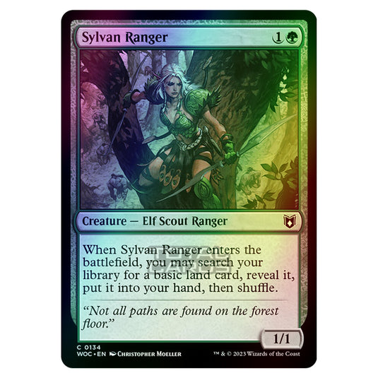 Magic The Gathering - Wilds of Eldraine - Commander - Sylvan Ranger - 0134 (Foil)