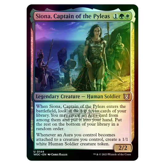 Magic The Gathering - Wilds of Eldraine - Commander - Siona, Captain of the Pyleas - 0144 (Foil)