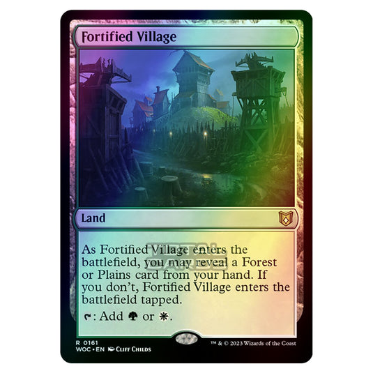 Magic The Gathering - Wilds of Eldraine - Commander - Fortified Village - 0161 (Foil)