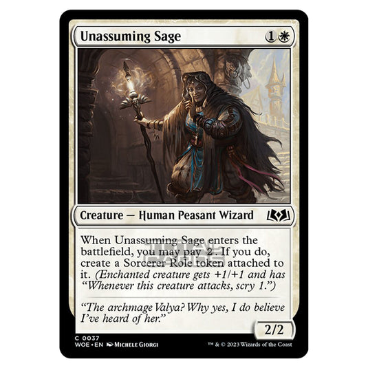 Magic The Gathering - Wilds of Eldraine - Unassuming Sage - 037