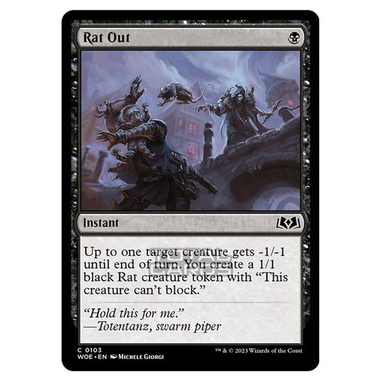 Magic The Gathering - Wilds of Eldraine - Rat Out - 103 Magic The Gathering - Wilds of Eldraine - Rat Out - 103
