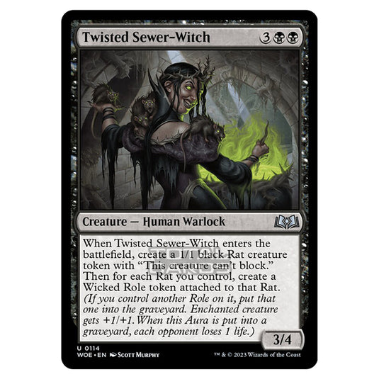 Magic The Gathering - Wilds of Eldraine - Twisted Sewer-Witch - 114