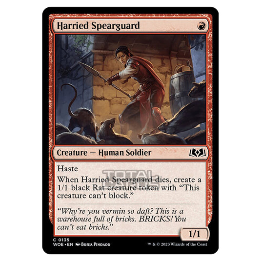 Magic The Gathering - Wilds of Eldraine - Harried Spearguard - 135