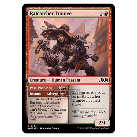 Magic The Gathering - Wilds of Eldraine - Ratcatcher Trainee / Pest Problem - 144